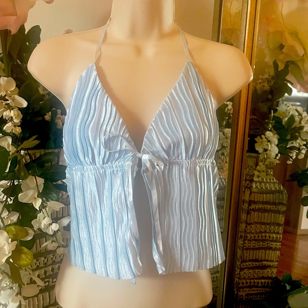 Light Blue Halter Top